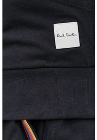 Paul Smith Bluza bawełniana męska kolor czarny z kapturem gładka. Typ kołnierza: kaptur. Kolor: czarny. Materiał: bawełna. Długość rękawa: raglanowy rękaw. Wzór: gładki #5