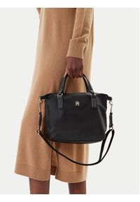 TOMMY HILFIGER - Tommy Hilfiger Torebka Poppy Th Small Tote AW0AW15640 Czarny. Kolor: czarny #5