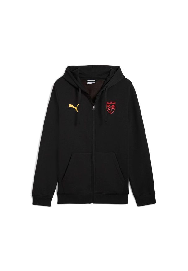 Puma - Kurtka z kapturem z zamkiem RC Lens 2025/26. Typ kołnierza: kaptur. Kolor: czarny. Sport: piłka nożna