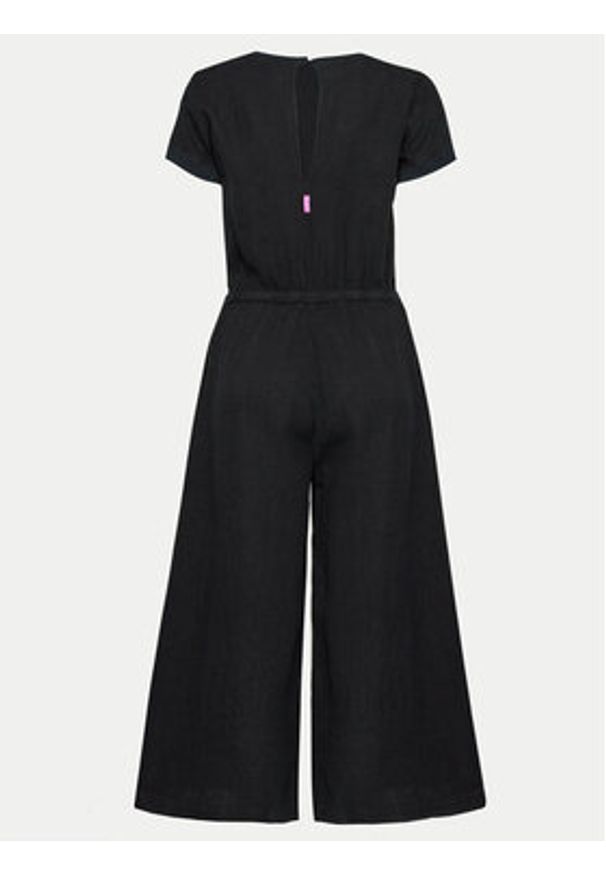 Deha Kombinezon D02238 Czarny Relaxed Fit. Kolor: czarny. Materiał: len