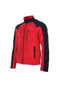 Hi-tec - Polar męski Hi-Tec Monar - czerwony, Rozmiar XXXL. Typ kołnierza: kołnierzyk stójkowy. Kolor: czerwony. Materiał: polar #1
