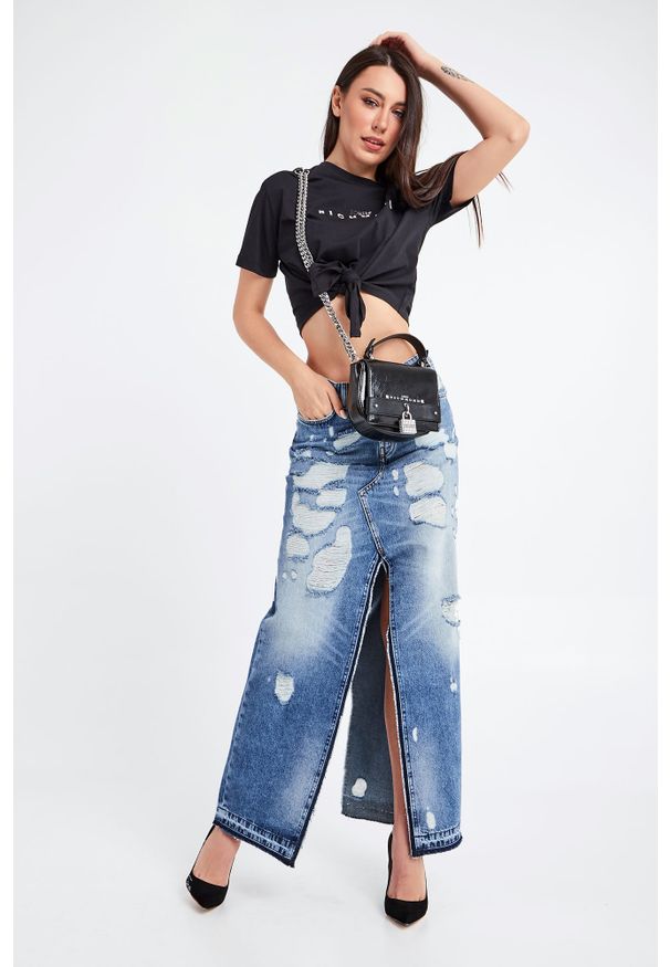 John Richmond - SPÓDNICA DENIM JORDIN JOHN RICHMOND. Materiał: denim. Długość: długie