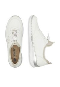 Rieker Półbuty L3259-80 Biały. Kolor: biały. Materiał: materiał #6