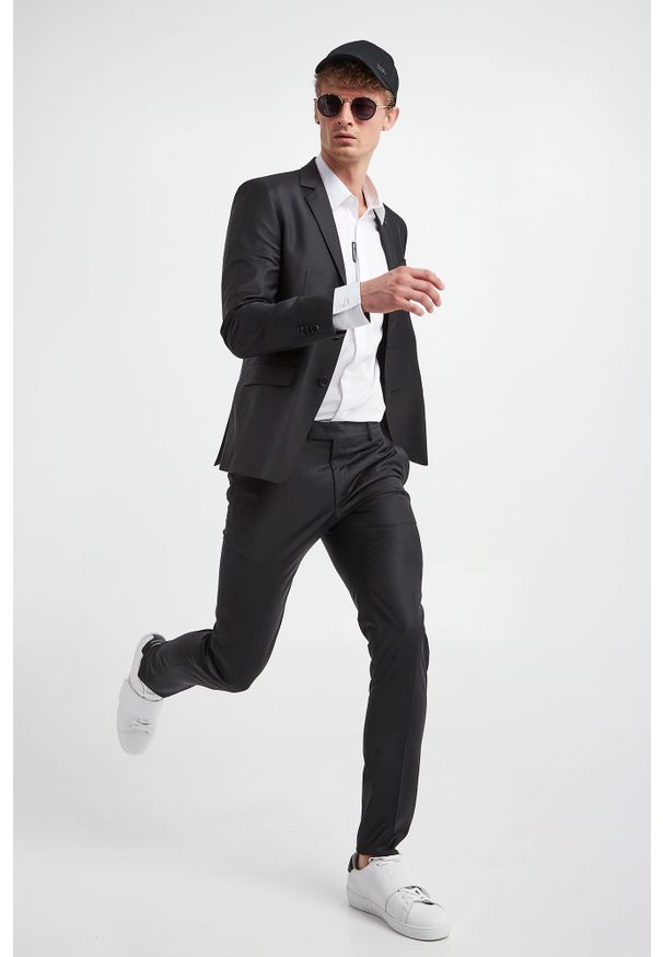 Karl Lagerfeld - Sneakersy męskie skórzane KARL LAGERFELD. Zapięcie: rzepy. Materiał: skóra