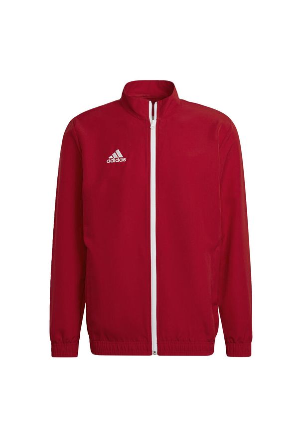 Adidas - Entrada 22 Presentation Jacket. Kolor: czerwony. Materiał: materiał. Sport: piłka nożna