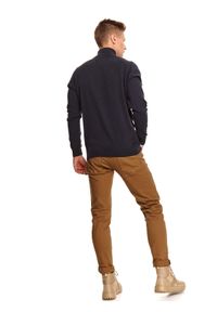 TOP SECRET - Sweter półgolf z suwakiem. Kolor: niebieski. Długość: długie. Wzór: aplikacja. Sezon: zima #6