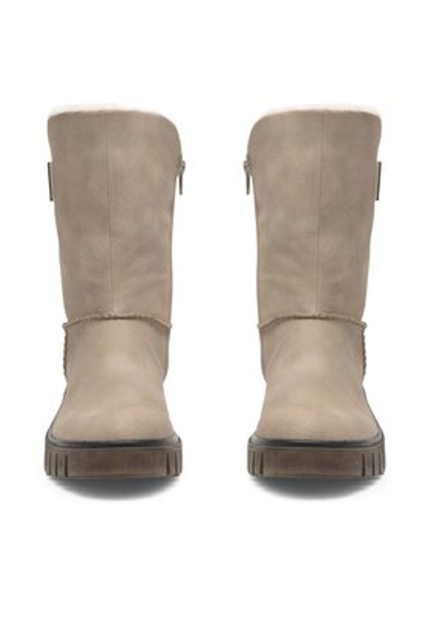 Rieker Botki Y3456-60 Beżowy. Kolor: beżowy. Materiał: syntetyk