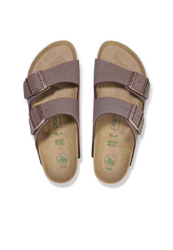 Klapki damskie Birkenstock Papillio Arizona Flex Platform. Zapięcie: klamry. Kolor: brązowy. Materiał: guma, skóra. Obcas: na platformie. Sport: turystyka piesza
