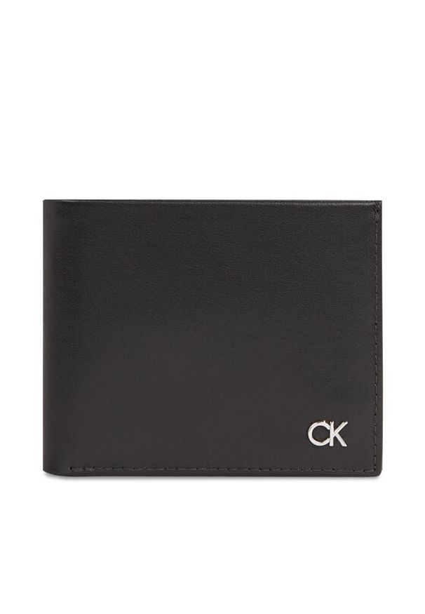 Calvin Klein Duży Portfel Męski Metal Ck K50K511693 Czarny. Kolor: czarny