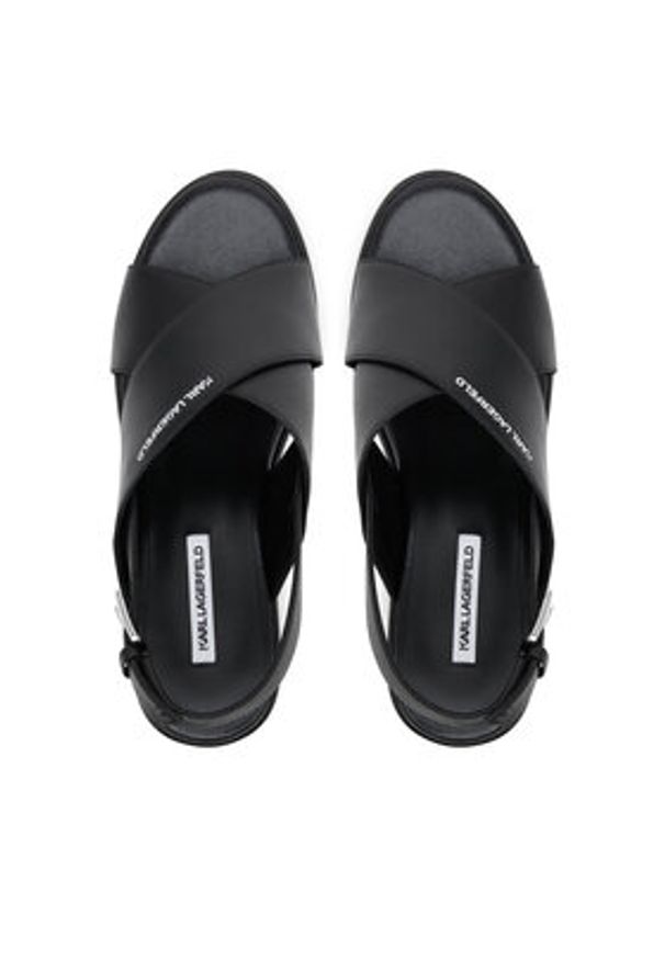 Karl Lagerfeld - KARL LAGERFELD Sandały KL33325 Czarny. Kolor: czarny. Materiał: skóra
