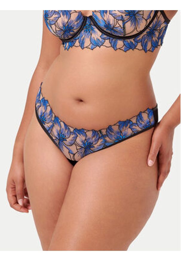 Bluebella Stringi Lyandra 42422 Niebieski. Kolor: niebieski. Materiał: syntetyk