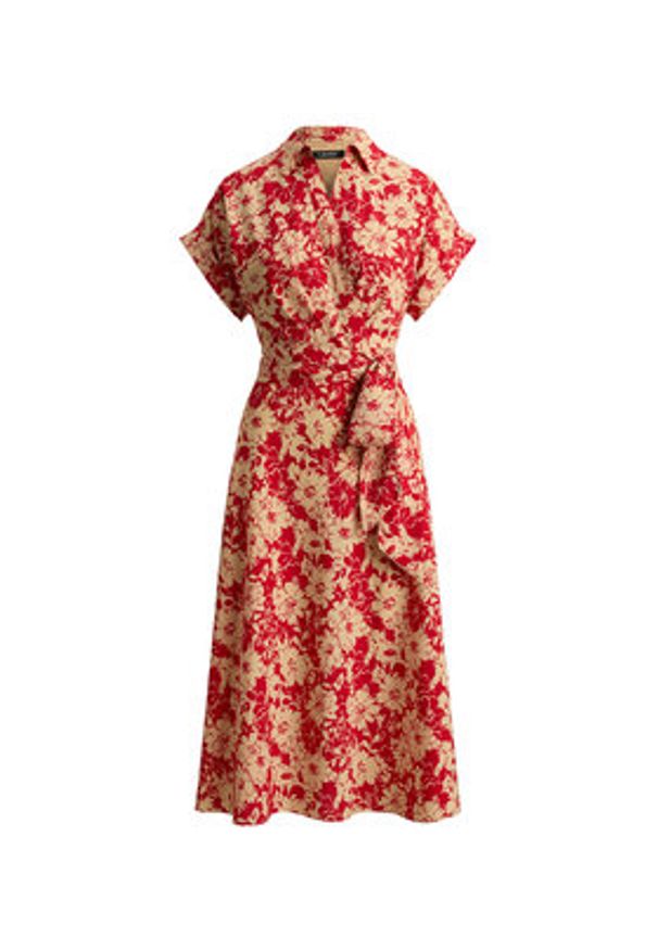 Lauren Ralph Lauren - LAUREN RALPH LAUREN Sukienka koszulowa 200P08692001 Czerwony Regular Fit. Kolor: czerwony. Materiał: syntetyk. Typ sukienki: koszulowe