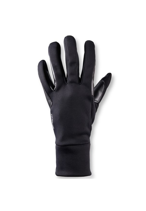 Rękawiczki jeździeckie damskie FOUGANZA 100 Warm. Kolor: czarny. Materiał: poliester, materiał. Sezon: zima