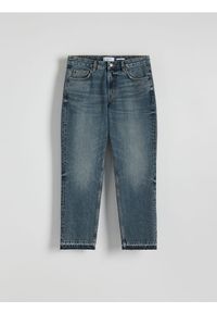 Reserved - Jeansy straight fit - granatowy. Kolor: niebieski