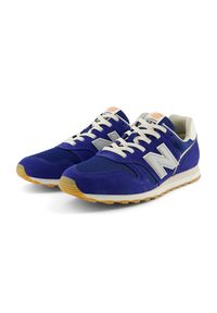 Buty męskie New Balance ML373SS2 – niebieskie. Okazja: na co dzień. Kolor: niebieski. Materiał: guma, skóra, materiał, syntetyk. Szerokość cholewki: normalna. Model: New Balance 373 #5