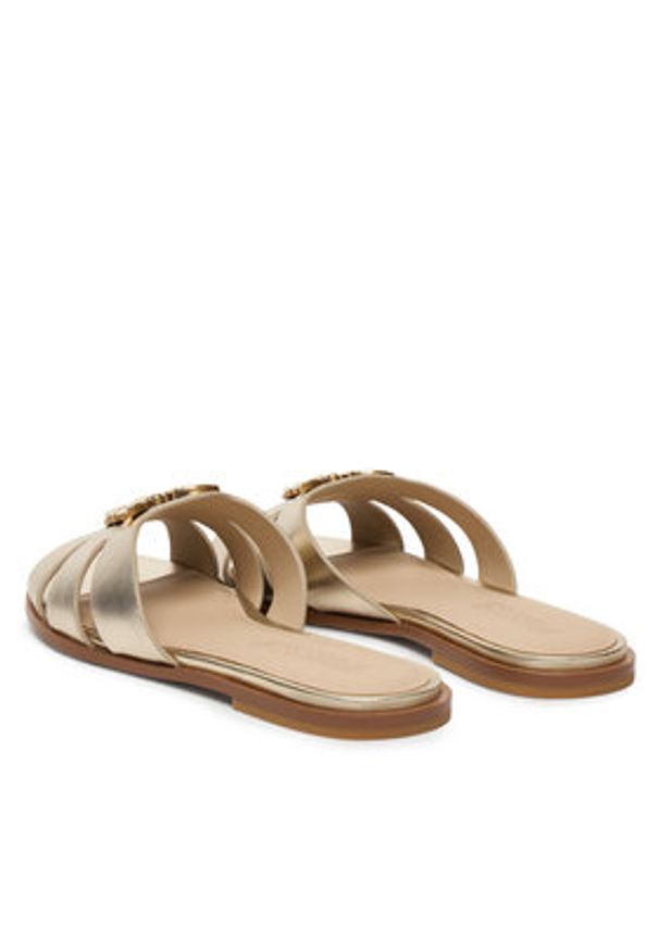 Pinko - PINKO Klapki Milly 04 SD0463P049 Złoty. Kolor: złoty. Materiał: skóra