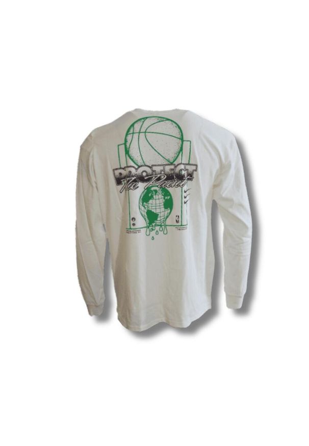 Koszulka Nike NBA Long-Sleeve Max90 T-Shirt. Kolor: biały. Długość rękawa: długi rękaw. Sport: koszykówka
