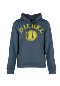 Diesel Bluza "Ginn Hood" | A08692-0HAYT | Mężczyzna | Niebieski. Okazja: na co dzień. Typ kołnierza: kaptur. Kolor: niebieski. Materiał: bawełna, poliester. Długość: długie. Wzór: nadruk, jednolity. Styl: casual #1