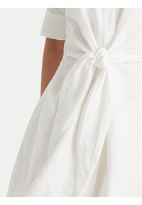 Lauren Ralph Lauren Sukienka koszulowa 200831364001 Biały Regular Fit. Kolor: biały. Materiał: len. Typ sukienki: koszulowe #3