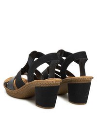 Rieker Sandały 665K3-00 Czarny. Kolor: czarny. Materiał: syntetyk #2