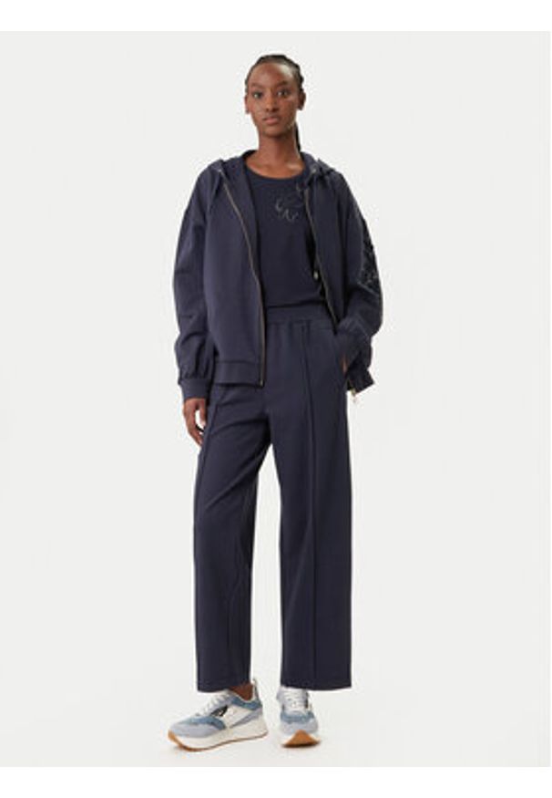 Liu Jo Sport Bluza TA6204 FS090 Granatowy Regular Fit. Kolor: niebieski. Materiał: bawełna. Styl: sportowy