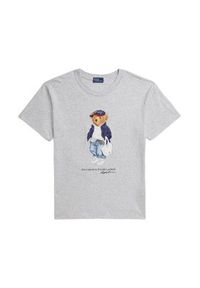 Polo Ralph Lauren T-Shirt 211A96261001 Szary Slim Fit. Typ kołnierza: polo. Kolor: szary. Materiał: bawełna #5