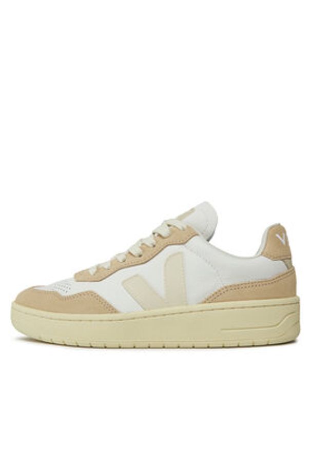 Veja Sneakersy V-90 VD2003377A Beżowy. Kolor: beżowy. Materiał: skóra
