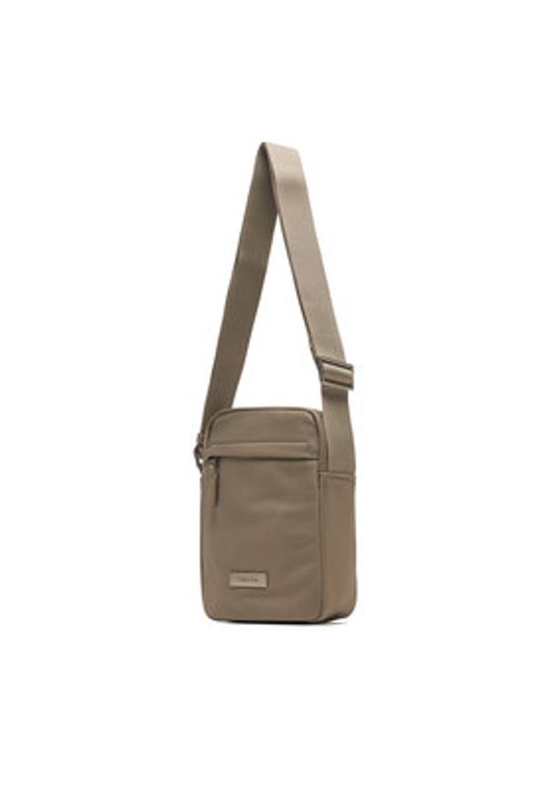Calvin Klein Saszetka Sleek Reporter LV04D3180G Beżowy. Kolor: beżowy. Materiał: materiał