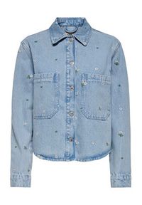 only - ONLY Koszula jeansowa Cassie 15349520 Niebieski Oversize. Kolor: niebieski. Materiał: bawełna #5
