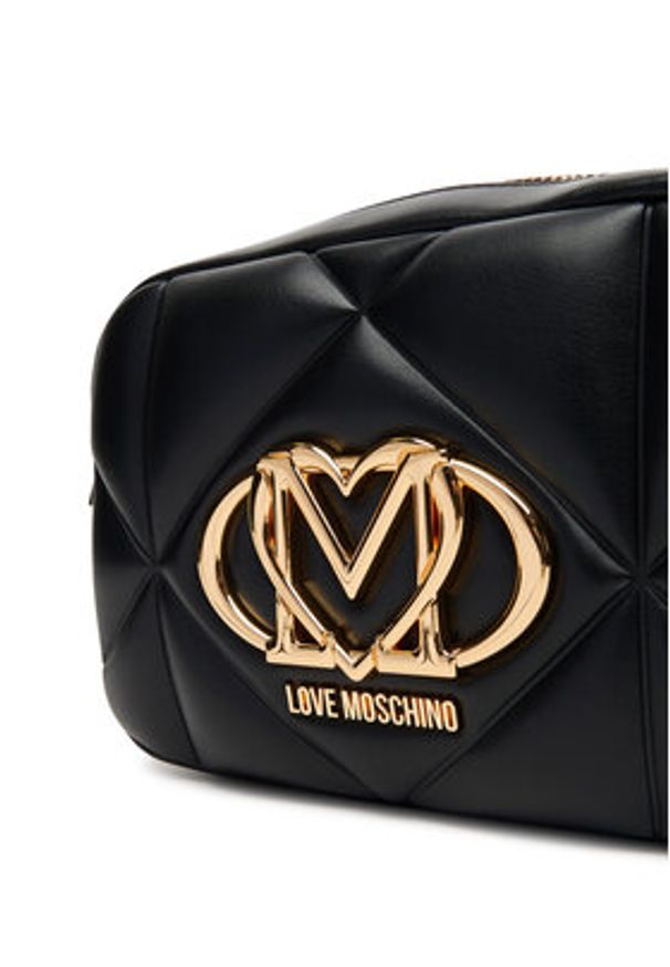 Love Moschino - LOVE MOSCHINO Torebka JC4038PP1NLC0000 Czarny. Kolor: czarny. Materiał: skórzane
