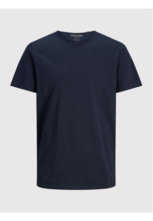Jack & Jones - Jack&Jones T-Shirt Basher 12182498 Granatowy Regular Fit. Kolor: niebieski. Materiał: bawełna