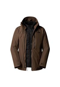 Kurtka męska The North Face 3 in 1 Table Down Triclimate 0A84IG5EX1 - brązowa. Kolor: brązowy. Materiał: poliester, puch, syntetyk. Sezon: zima. Sport: turystyka piesza #1