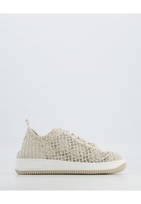 Venezia - BEŻOWE SNEAKERSY Z MATERIAŁU RMS-175S BEIGE. Kolor: beżowy. Materiał: materiał. Obcas: na obcasie. Wysokość obcasa: średni #1