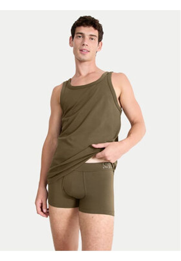 Sloggi Bokserki 10215472 Khaki. Kolor: brązowy. Materiał: bawełna