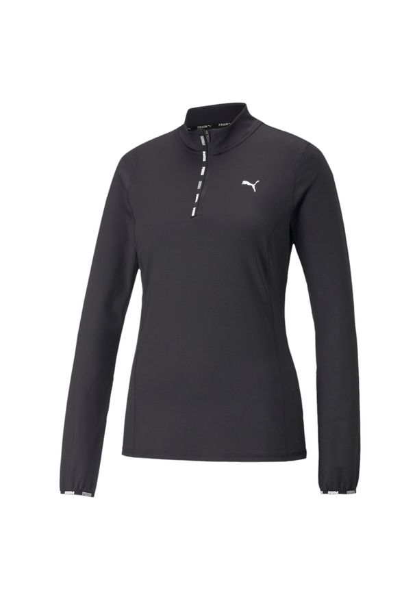 Koszulka z długim rękawem Damska Puma Strong 1/4 Zip Czarny. Kolor: czarny. Długość rękawa: długi rękaw. Długość: długie. Sport: bieganie