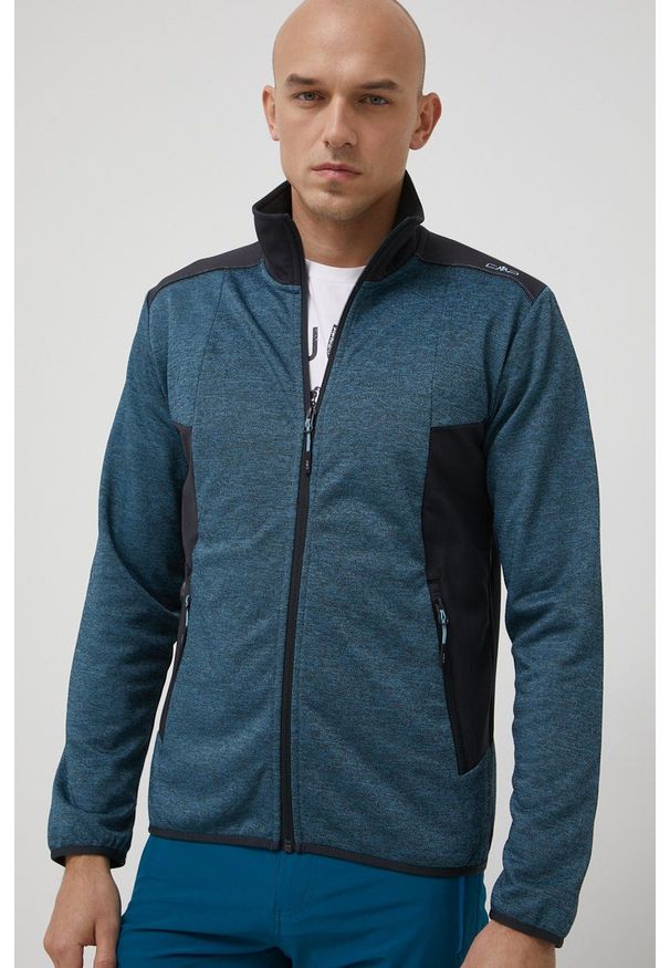 CMP bluza sportowa. Kolor: turkusowy. Materiał: polar, materiał. Styl: sportowy