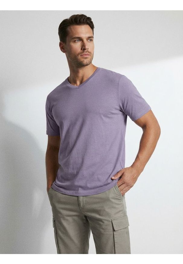 Sinsay - Bawełniana koszulka basic - Inny. Materiał: bawełna