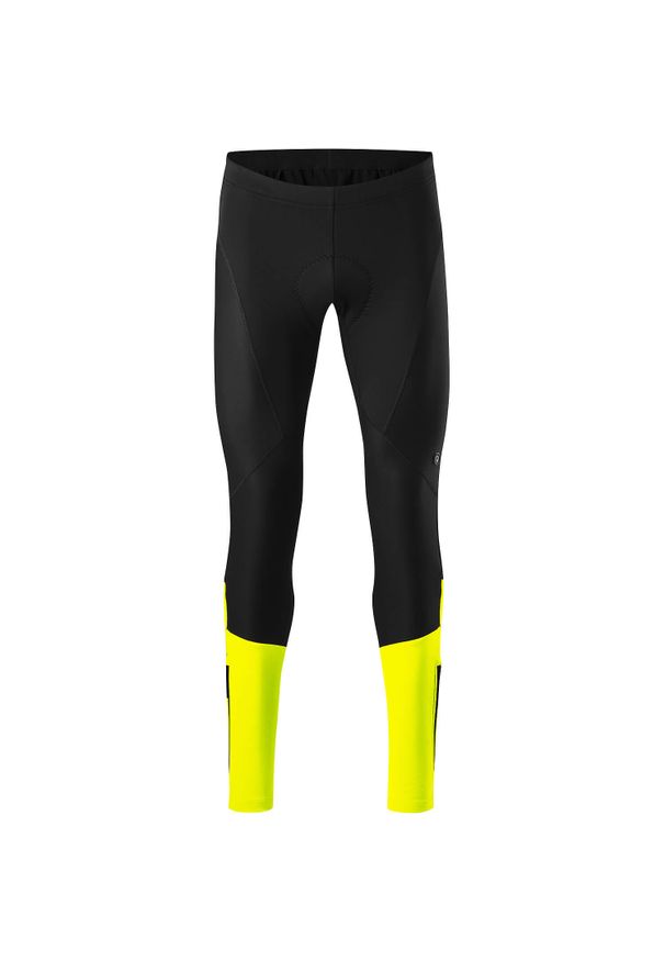 GONSO - Legginsy Gonso Essential Softshell. Kolor: wielokolorowy, żółty, zielony. Materiał: softshell. Sport: kolarstwo
