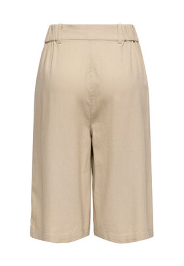 only - ONLY Bermudy Goa 15363720 Beżowy jasny Loose Fit. Kolor: beżowy. Materiał: bawełna