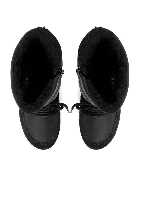 ecco - Buty zimowe dziecięce czarne ECCO Urban Snowboarder GTX. Kolor: czarny. Materiał: skóra, materiał, zamsz. Szerokość cholewki: normalna. Sezon: zima. Styl: młodzieżowy