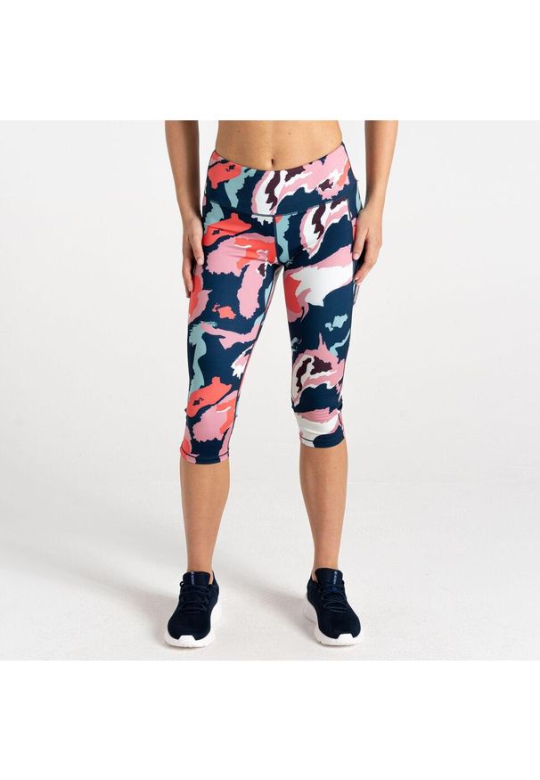 DARE 2B - Legginsy turystyczne damskie Influential 3/4. Kolor: biały. Materiał: poliester, materiał. Sport: fitness