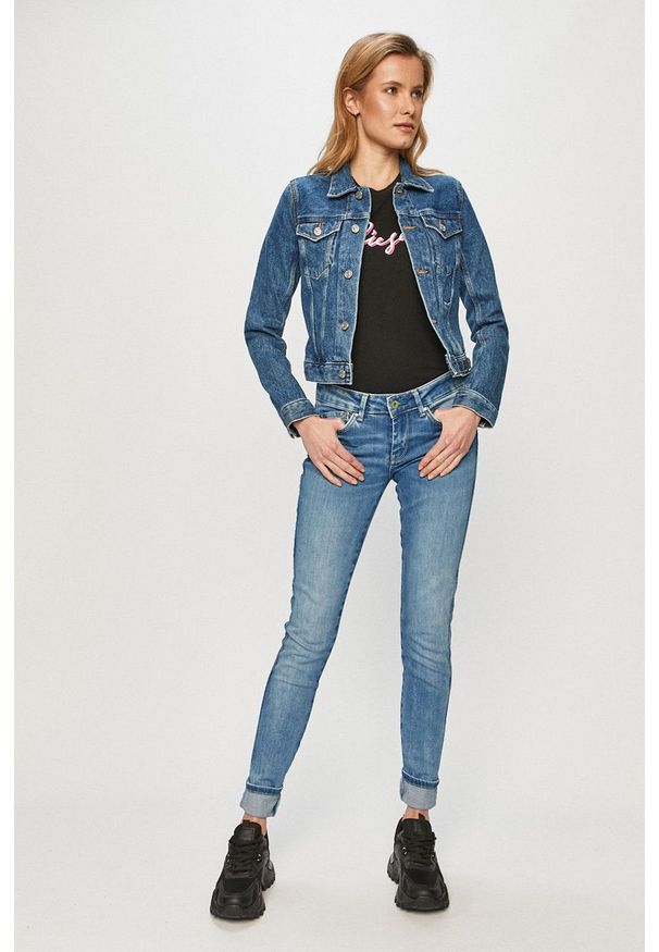 Pepe Jeans - Jeansy Pixie. Kolor: niebieski