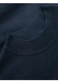 Ombre Clothing - Dzianinowy męski półgolf z wiskozą – granatowy melanż V4 - Rozmiar: L. Kolor: niebieski. Materiał: wiskoza, dzianina. Wzór: melanż. Styl: klasyczny #3