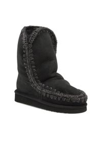 Mou Śniegowce Eskimo Boot 24 FW101000A Czarny. Kolor: czarny. Materiał: skóra, zamsz