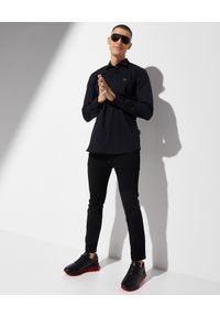 Philipp Plein - PHILIPP PLEIN - Czarna koszula PLAYBOY. Kolor: czarny. Materiał: bawełna. Długość rękawa: długi rękaw. Długość: długie. Wzór: aplikacja, kolorowy, nadruk. Styl: klasyczny #4