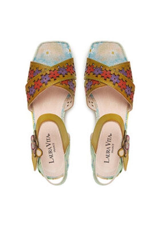 Laura Vita Sandały Paulao 09 Kolorowy. Materiał: skóra. Wzór: kolorowy
