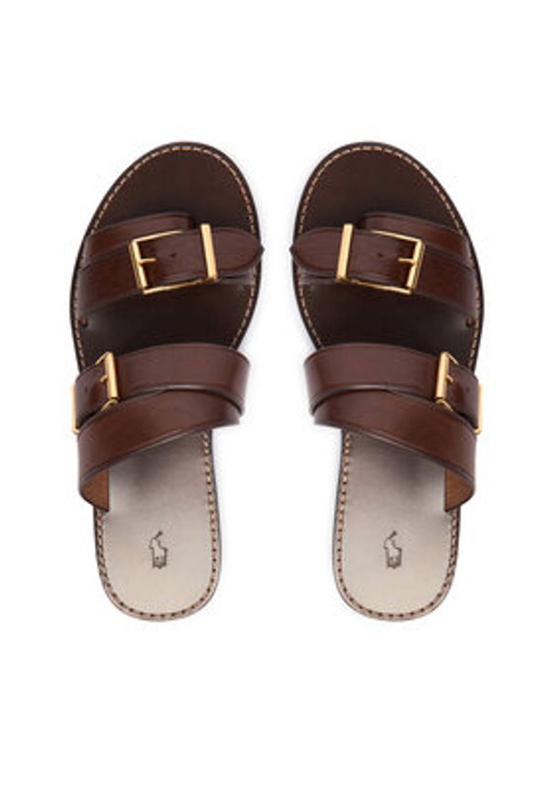 Polo Ralph Lauren Klapki 818P01589003 Brązowy. Kolor: brązowy. Materiał: skóra