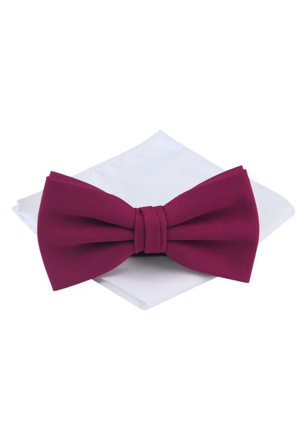 Mucha Męska z Poszetką - Chattier - Magenta. Kolor: różowy. Styl: sportowy, elegancki