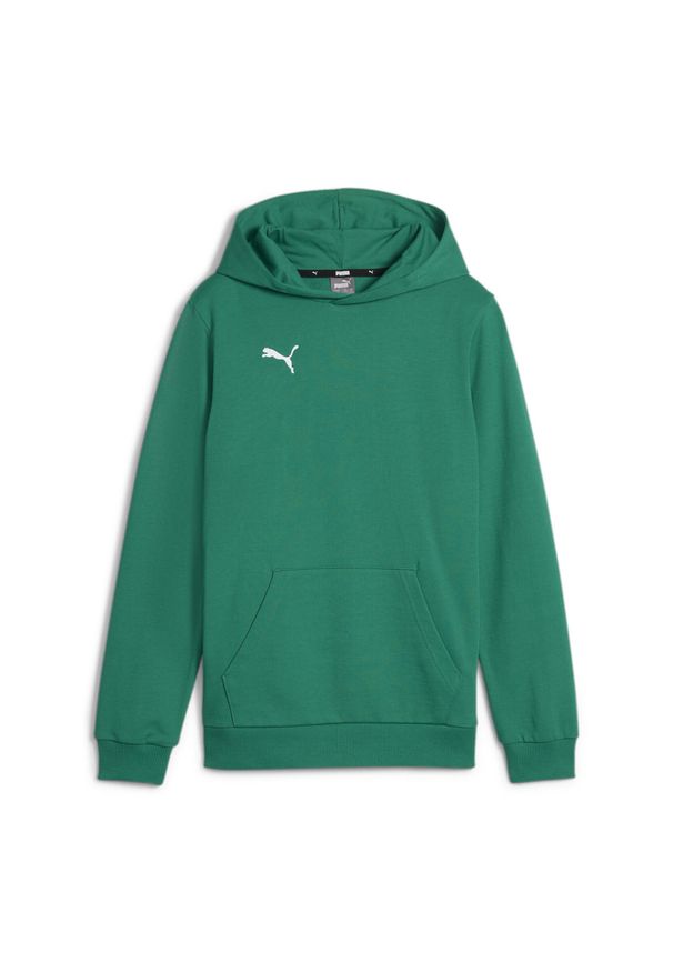 Bluza sportowa dziewczęca Puma B23603. Typ kołnierza: kaptur. Kolor: zielony. Sport: piłka nożna