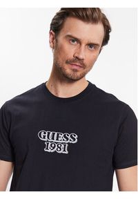 Guess T-Shirt Logo M3GI30 K8FQ4 Granatowy Slim Fit. Kolor: niebieski. Materiał: bawełna